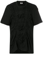 Comme Des Garçons Homme Plus Gathered Round Neck T-shirt - Black