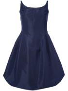 Oscar De La Renta Bubble Hem Cocktail Dress - Blue