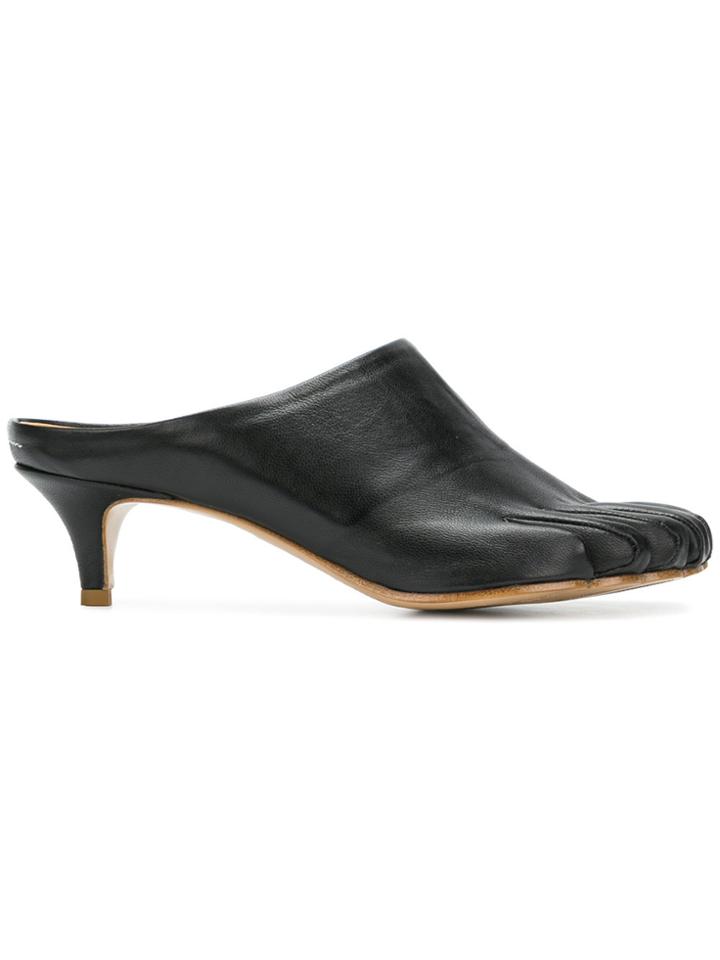 Mm6 Maison Margiela Slip-on Toe Mules - Black