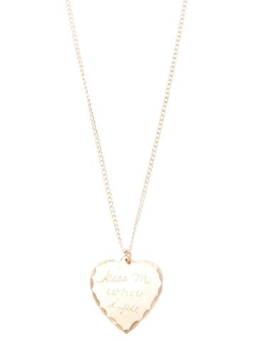 In God We Trust Brass Sweet Nothing-kiss Me Where I Pee Necklace, Women's, Metallic, Brass
