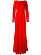 Antonio Berardi Open V-back Elongated Dress, Women's, Size: 44, Red, Rayon/acetate