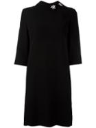 Mcq Alexander Mcqueen Embellished Cocoon Dress, Women's, Size: 44, Black, Polyester