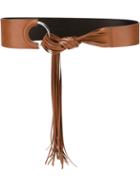 Orciani Fringe Belt, Women's, Size: 75, Brown, Leather