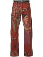 Comme Des Garçons Vintage Painted Front Jeans - Blue