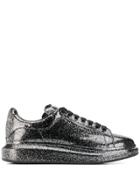 Alexander Mcqueen Oversized Glitter Sneakers - Black
