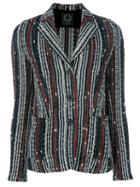 T Jacket - Striped Jacket - Women - Acrylic/polyamide/polyester/virgin Wool - M, White, Acrylic/polyamide/polyester/virgin Wool