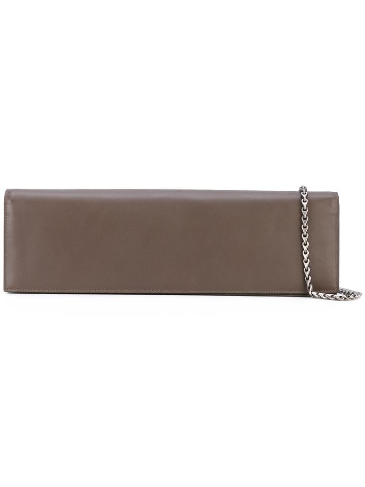 Rick Owens - Long Pouch Clutch Bag - Women - Horse Leather - One Size, Brown, Horse Leather