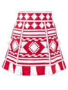 Vita Kin Croatia Woven Mini Skirt - Red