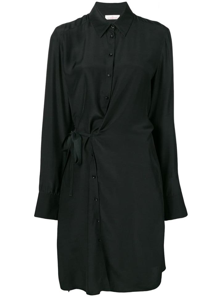 A.f.vandevorst Waist-knot Silk Dress - Black