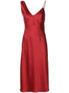 T By Alexander Wang Asymmetric Slip Dress - Red