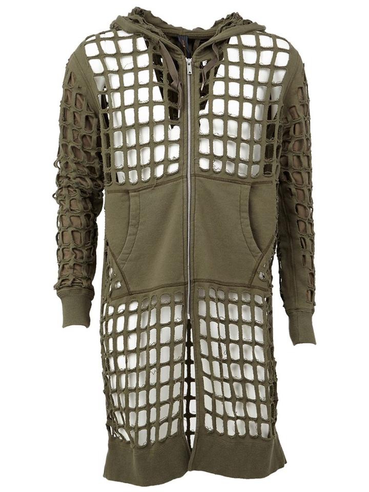 Mihara Yasuhiro Waffle Cut-out Coat