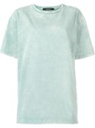 Roberto Cavalli Acid Wash T-shirt, Women's, Size: 40, Green, Cotton