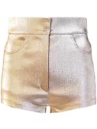 Dolce & Gabbana Metallic High-rise Shorts - Gold
