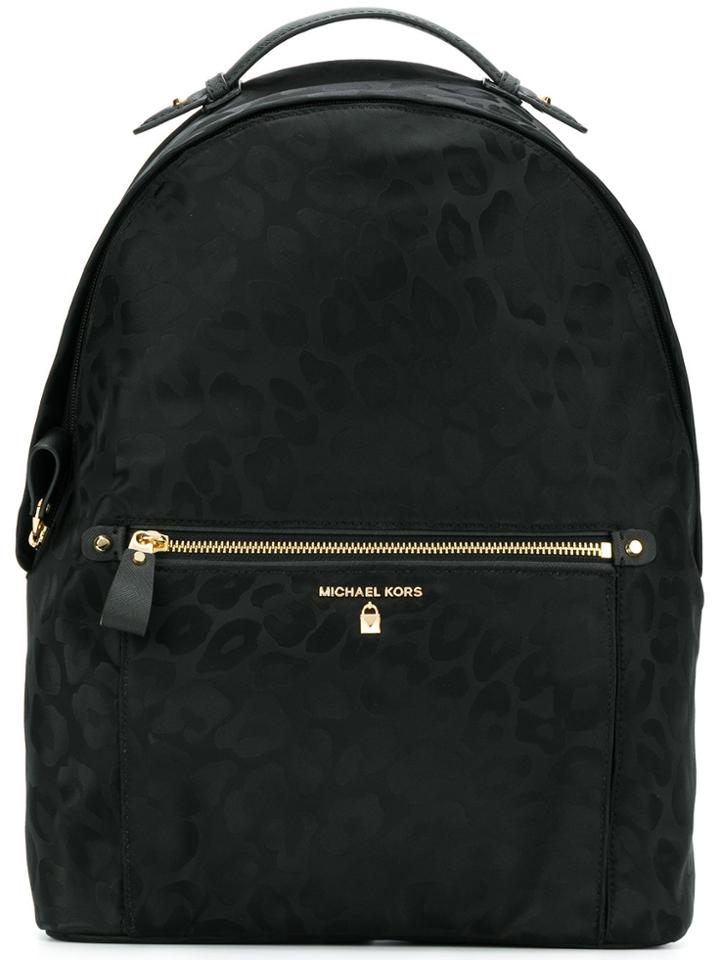 Michael Michael Kors Leopard Print Backpack - Black