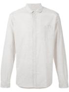 Oliver Spencer Round Collar Shirt, Men's, Size: 16, Nude/neutrals, Cotton/linen/flax