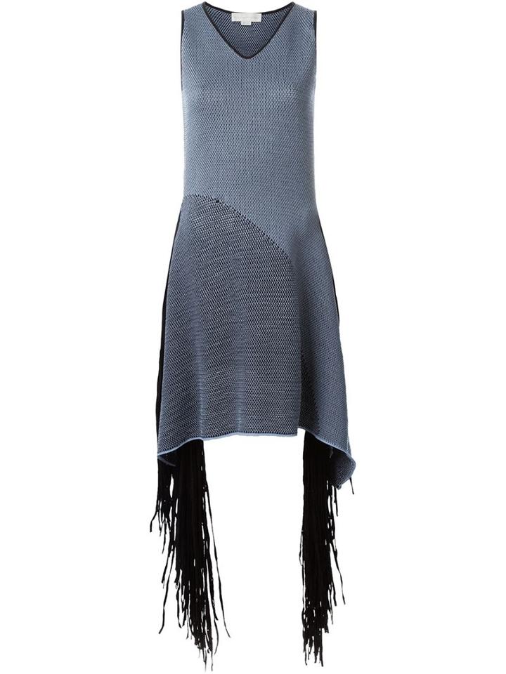 Stella Mccartney Distressed Mesh Dress, Women's, Size: 42, Blue, Polyamide/cotton