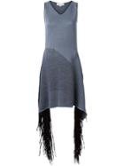Stella Mccartney Distressed Mesh Dress, Women's, Size: 42, Blue, Polyamide/cotton