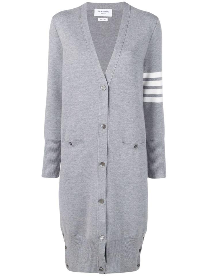 Thom Browne Milano Fine Merino Cardigan - Grey