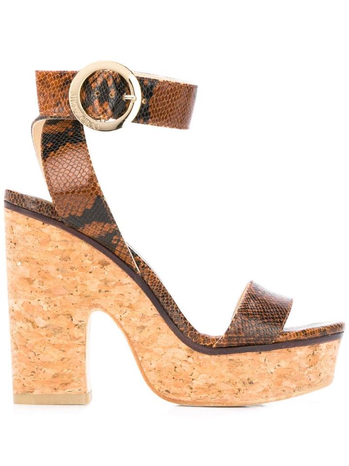 Jimmy Choo Aimee 125 Sandals - Brown