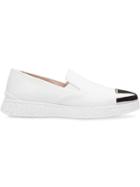 Miu Miu Nappa Leather Slip-on Sneakers - White