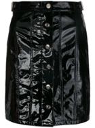 Almaz Short Buttoned Skirt - Black