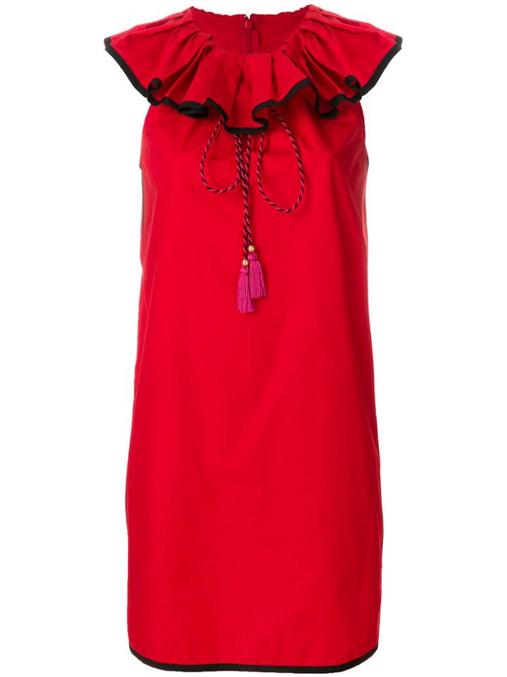 Philosophy Di Lorenzo Serafini Ruffled Neck Dress - Red