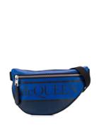 Alexander Mcqueen Logo Bum Bag - Blue