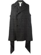 Marni Sleeveless Checked Coat, Men's, Size: 48, Grey, Cotton/virgin Wool
