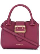 Burberry Small Buckle Tote, Women's, Pink/purple, Calf Leather
