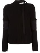 Sacai Buckle Collar Jumper, Women's, Size: 2, Black, Wool/polyester/cupro