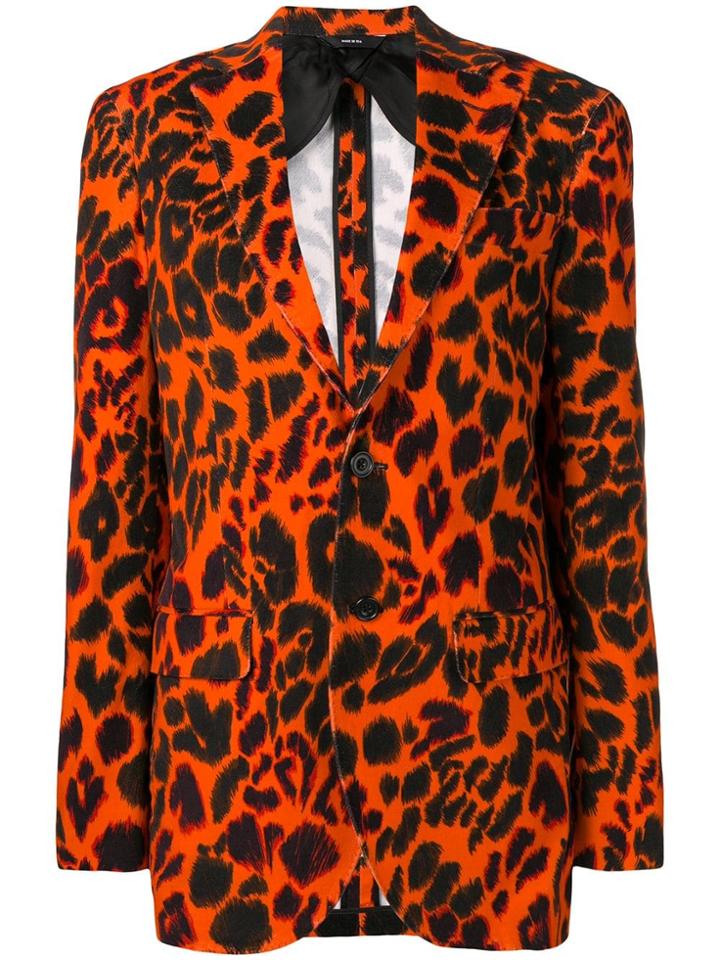 R13 Leopard Brint Blazer - Yellow