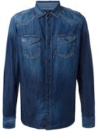 Diesel 'new-sonora' Stonewashed Denim Shirt, Men's, Size: Large, Blue, Cotton