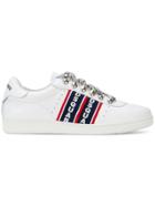 Dsquared2 Barney Logo Stripe Sneakers - White