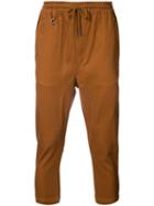 Publish - Cropped Drawstring Trousers - Men - Cotton/spandex/elastane - 30, Brown, Cotton/spandex/elastane