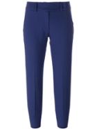 Piazza Sempione Cropped Trousers, Women's, Size: 46, Pink/purple, Cotton/spandex/elastane