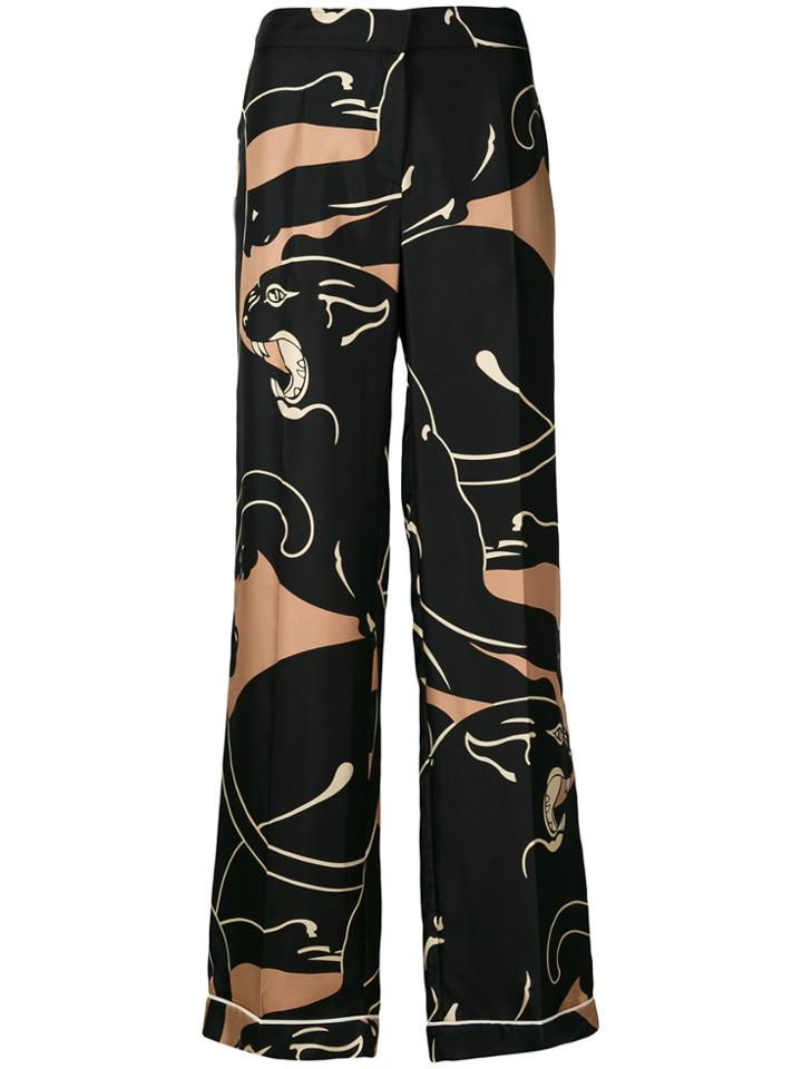Valentino Palazzo Pyjama Trousers - Black