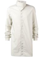 Rick Owens Island Funnel-collar Shirt - Grey