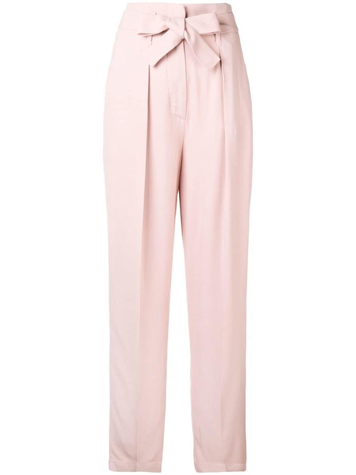 Pinko Paper Bag Trousers - Pink & Purple