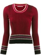 Marco De Vincenzo Stripe Fitted Sweater - Red