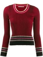Marco De Vincenzo Stripe Fitted Sweater - Red