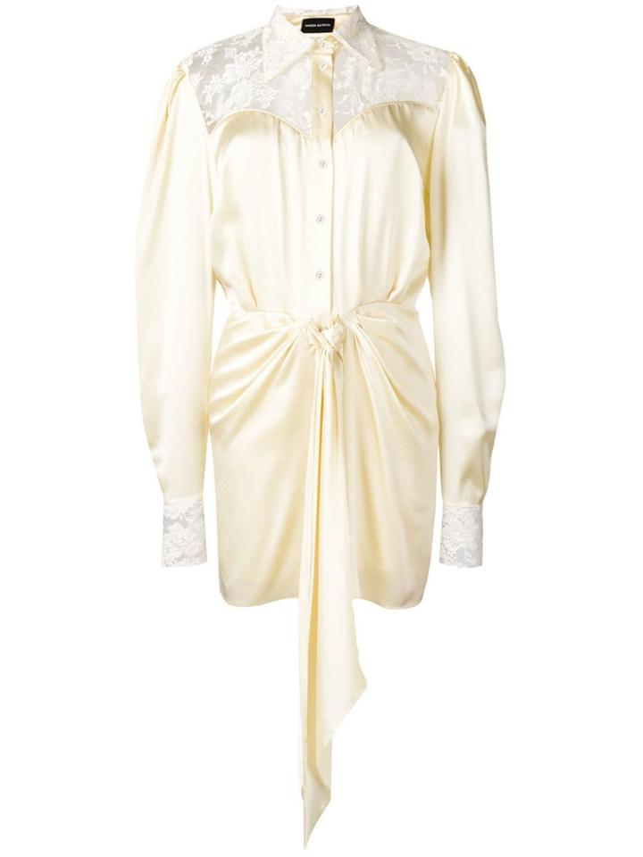 Magda Butrym Hebei Draped Shirt Dress - Neutrals