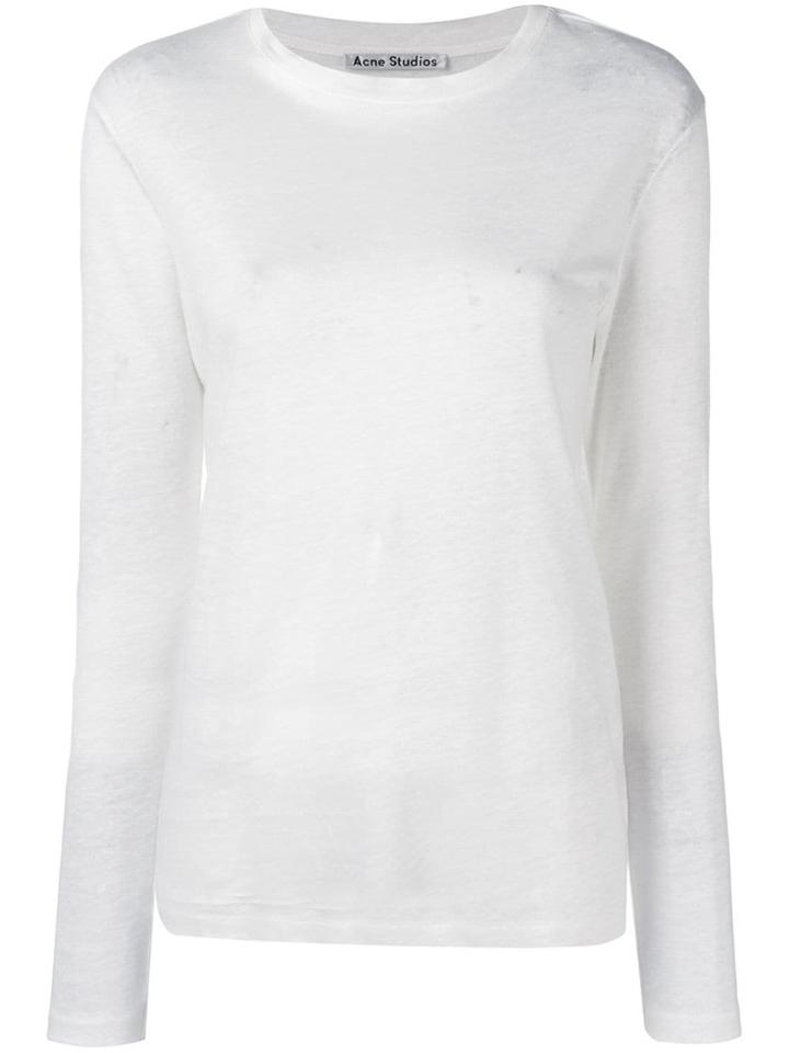 Acne Studios Taline Long Sleeve T-shirt - White