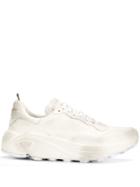Officine Creative Distressed Platform Low Top Sneakers - White