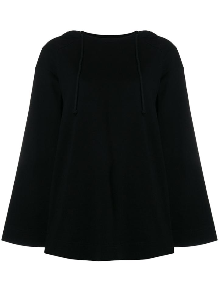 Juun.j Slouched Hooded Sweater - Black