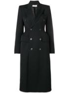 Balenciaga Hourglass Double-breasted Coat - Black