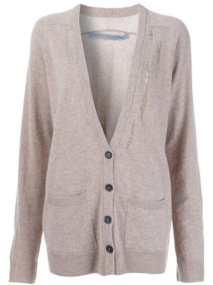 Raquel Allegra Oversized Cardigan, Women's, Size: 1, Nude/neutrals, Cashmere/merino