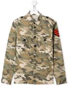 Zadig & Voltaire Kids Teen Camouflage Military Jacket - Green