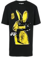Mcq By Alexander Mcqueen Eyewear Rabbit Print T-shirt - Black
