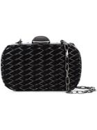 Inge Christopher Woven Velvet Minaudière - Black