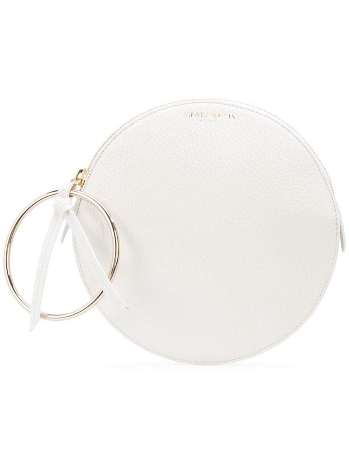 Sara Battaglia Circle Hoop Clutch - White